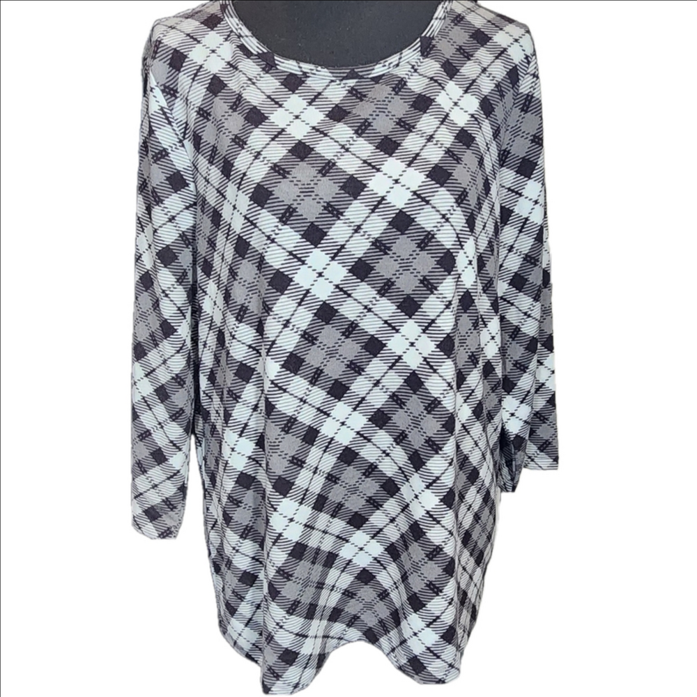 D&CO PLAID PULL-OVER TOP